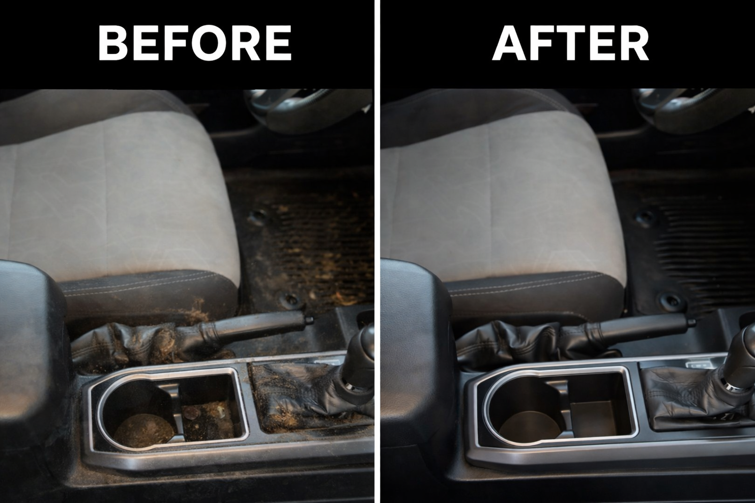 Before and After Front Seat